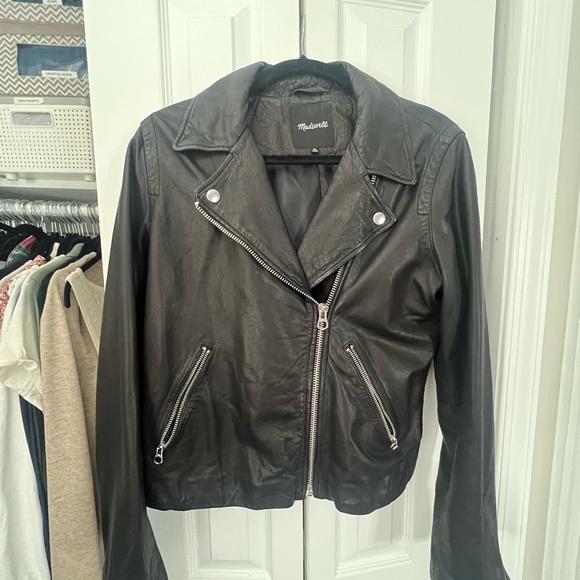 Madewell Washed Leather Motorcycle Jacket - Picture 5 of 6